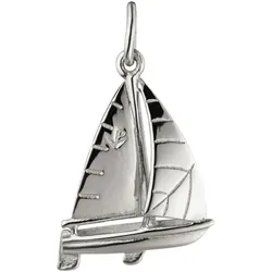 Ketten-Anhänger JOBO "Anhänger Segelschiff", silber (silber 925), Schmuckanhänger, Damen, Silber 925 (Sterlingsilber), 925 Silber