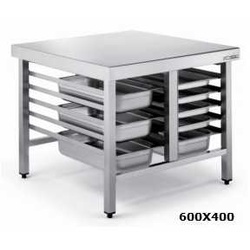 Edelstahl Auflagetisch Führungen für 600x400 Trays Distform
