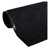 vidaXL Schwarze PVC Türmatte 90 x 60 cm