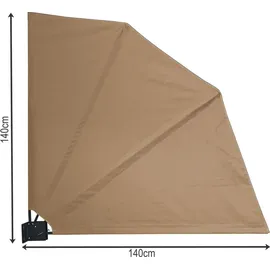 Quick Star Windschutz Fächer 140 x 140 cm Beige Polyester