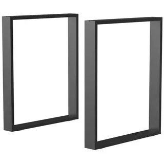 Homcom Tischbeine 2er-Set Tischkufen Möbelfüße aus Vierkantprofilen,