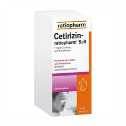 Cetirizin ratiopharm Saft bei Allergien 75 ml