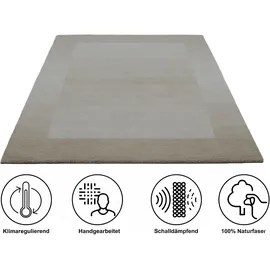 THEKO Wollteppich THEKO "Gabbeh Super, Handweb, auch als Läufer erhältlich, reine Wolle" Gr. 6, beige, B:200cm H:9mm L:300cm, Wolle, Teppiche, Schlafzimmer, Wohnzimmer, Esszimmer, auch als Bettumrandung