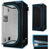 plantigrow Growbox Indoor Gewächshaus 60 x 60 x 180 cm Schwarz