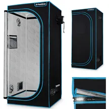 plantigrow Growbox Indoor Gewächshaus 60 x 60 x 180 cm Schwarz
