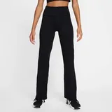 Nike Damen Sporthose W NK DF ONE HR FLDOVR PANT, Größe L in Schwarz BLACK