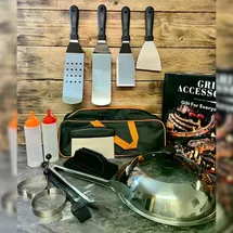 Grillpeter Grillbesteck Set 14 tlg. Edelstahl schwarz