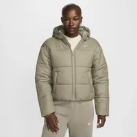 Nike Sportswear Classic Puffer Therma-FIT Kapuzen-Steppjacke Damen - light army/white XXL