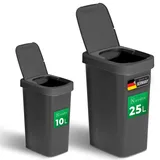 Novaliv Abfalleimer 10 l Schwarz
