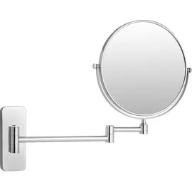 Tectake tectake® Kosmetikspiegel, 5-fach Vergrößerung Silber
