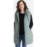 Stooker WANDA mit Kapuze Damen Steppweste slim fit lang, - L