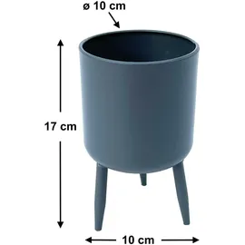 DanDiBo Ambiente Blumentopf mit Füßen 17 x 17 x 10 cm Grau