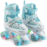 Apollo Super Quad X Pro verstellbare Rollschuhe für Kinder | komfortable, größenverstellbare LED
