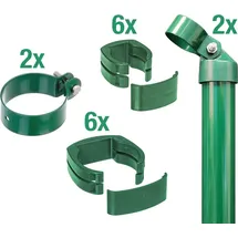 GAH Alberts Zaunanschluss-Set Einbetonieren 80 - 150 cm Grün/Kunststoff