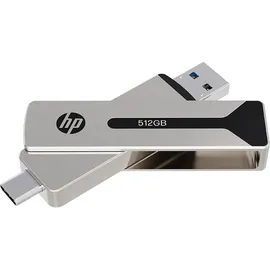 PNY HP 911 Pro 512GB USB 3.2 OTG Type-C/Type-A Flash Drive, bis zu 1000MB/s