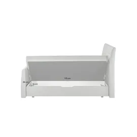 Möbel Kraft Boxspringbett 188 x 124 cm Grau