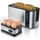 Arendo Langschlitz Toaster Silber