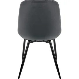 ML-Design Esszimmerstuhl Anthrazit Samt 4er Set