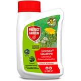 PROTECT GARDEN Universal-Rasenunkrautfrei Loredo Quattro Rasen-Unkrautvernichter gegen hartnäckige Unkräuter mit 4-fach Wirkung, 400 ml