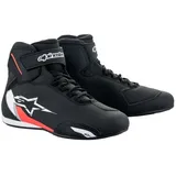 Alpinestars Sektor Schuhe - Schwarz/Weiß/Neon-Rot - 11