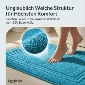 Komfortec Duschvorleger Türkis 50 x 70 cm