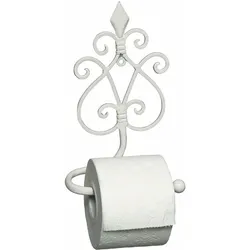 Toilettenpapierhalter AMBIENTE HAUS "Antik", weiß, Eisen, Toilettenpapierhalter, weiß