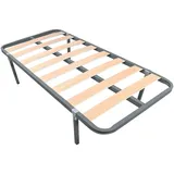 Homey - Lattenrost 30 x 30 mm mit Beinen, Stahlrohr 30 x 30 mm, Epoxidfarbe Grau, 90 x 190