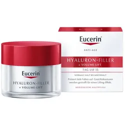 Eucerin HYALURON FILLER + VolumeLift Tagespflege für normale Haut bis Mischhaut Creme + 5? Rabatt* 50 ml Creme