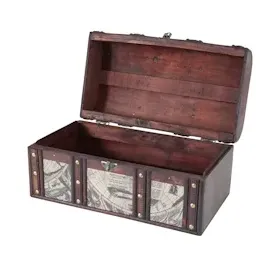 HMF Schatztruhe 38 x 20 x 19 cm 1-tlg. braun