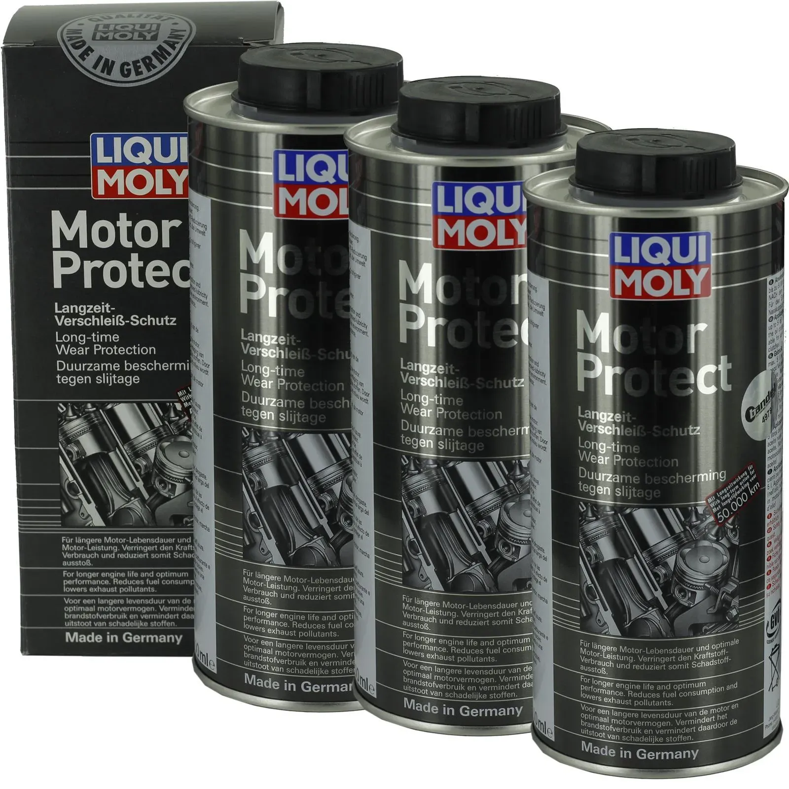 3x 500ml Liqui Moly Motor Protect Langzeit Verschleiss Schutz Additiv: