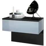 Vladon Nachtschrank Sleep 60 x 46 x 35 cm Blau/Petrol