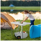 Outsunny Abwasser Rolltank Grau 33 x 26 x 53 cm