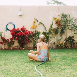 Relaxdays Schlauchhalter 30 m Metall grau