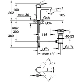 Grohe Cubeo Einhandmischer Mattschwarz