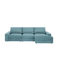 Ecksofa  Branna ¦ türkis/petrol ¦ Maße (cm): B: 322 H: 88 T: 164