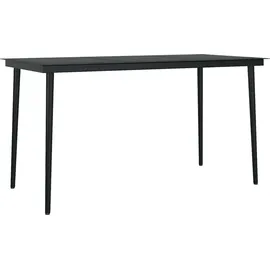 vidaXL 5-teiliges Garten-Esszimmerset aus schwarzem Polyrattanglas vidaXL