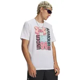 Under Armour Logo Collage SS white posh pink XL
