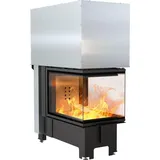 Kamineinsatz KRATKI NBU 500/700 11 kW Ø 200 mit Schiebetür mit Türfeder - Schwarz