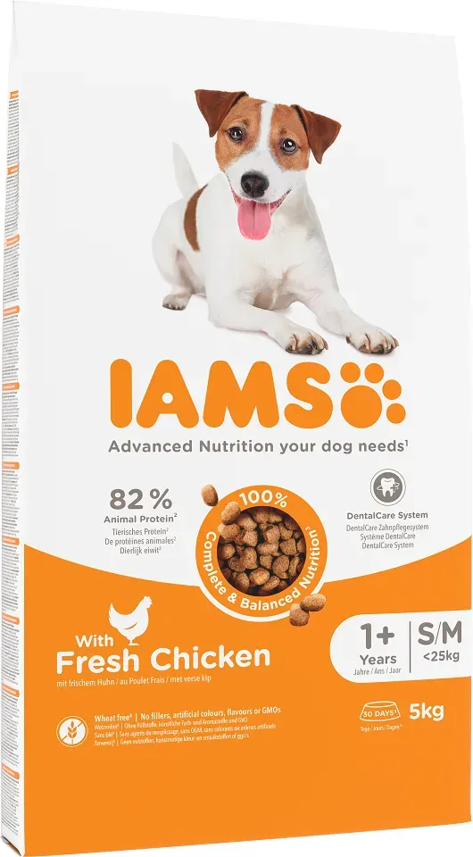 IAMS for Vitality für Hunde kleiner und mittelgroßer Rassen mit frischem Huhn 5 kg