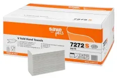 Papierhandtücher Save Plus , 21,5 x 21 cm, 2-lagig, weiß C7272S , 1 Karton = 15 Packungen à 200 Tücher = 3000 Tücher