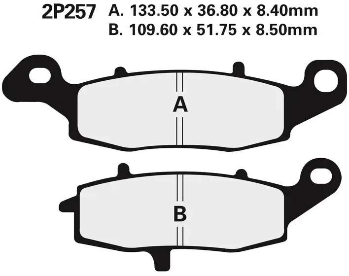 NISSIN Halbmetallische Straßenbremsbeläge - 2P-257NS