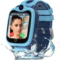 4G Smartwatch Kinder, Kinder Smartwatch mit GPS und Telefon, HD Videoanruf, SOS, Schulmodus, Spiel, Wecker, Smart Watch mit SIM, Wasserdicht Kinder... - Blau