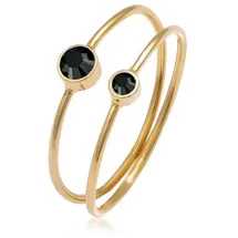 Elli Ring 925 Sterling Silber Ring Set in Gold | Gr.: 42