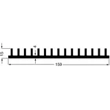 FISCHER ELEKTRONIK 10020138 SK 44 200 SA Strangkühlkörper 0.9 K/W (L x B x H) 200 x 159 x 15 mm