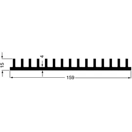 FISCHER ELEKTRONIK 10020138 SK 44 200 SA Strangkühlkörper 0.9 K/W (L x B x H) 200 x 159 x 15 mm