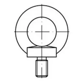 Industrial Quality Supplies Ringschraube DIN 580 M10 C 15 E galvanisch verzinkt 25 Stück