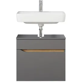 Pelipal Waschbeckenunterschrank Quickset 357 1 Auszug 60 x 53 x 33 cm Grau