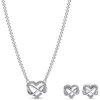 Pandora 68321 Damen-Geschenkset Funkelndes Unendlichkeits-Herz