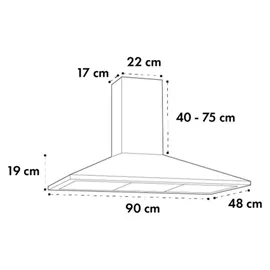 Klarstein Zugspitze Wandhaube 90 cm