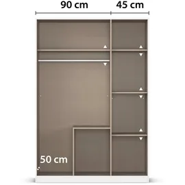 Rauch Drehtürenschrank Holmes 136 x 197 x 54 cm Grau